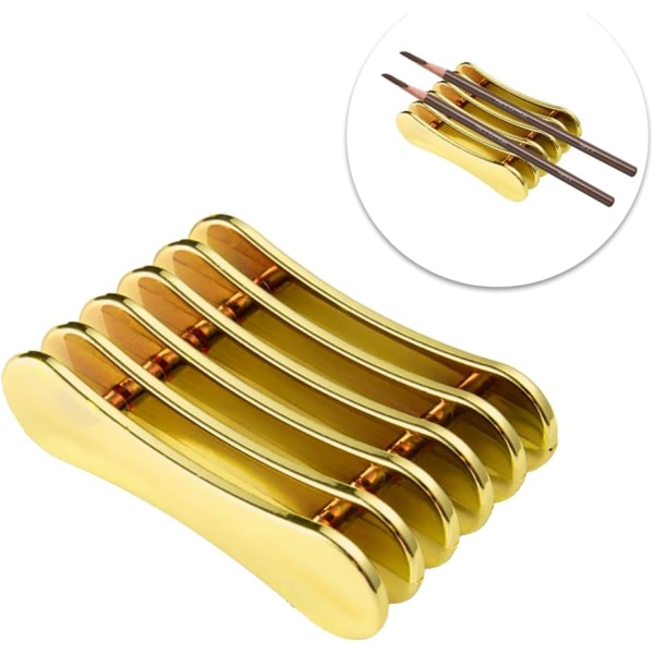 zl Børsteholder, Nail Art børsteholder, Nail Art Pen Stand Holder, Makeup Brush & Nail Brush Display Stand, Børste Stativ Børste Stativ, Nail Accessori Gold