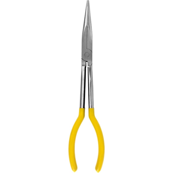 Langnæsede Tang med Lang Rækkevidde, Langnæsede Elektronik Tang, Glatte Serrated Kæber, 11\" / 280 mm Straight Nose Pliers