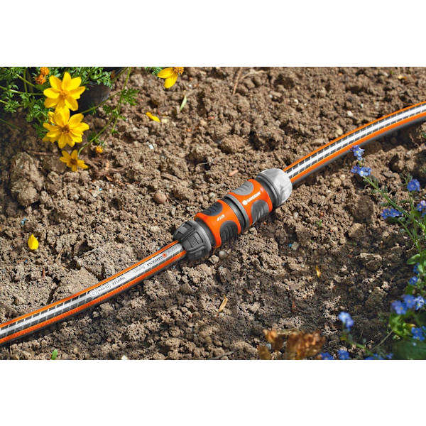 Kobling, forbindelsesstykke til sikker slangeforbindelse, forbindelse af to slanger til forlængelse, til overgangen fra 13 mm (1/2) til 13 mm (1/2) slange Kupplung 1/2 Zoll beidseitig Packung mit 1