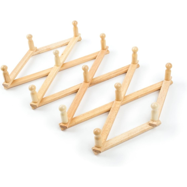 Expandable Wall Mounted Beech Wood Mug Holder