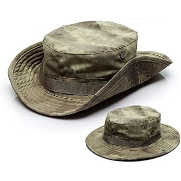 Boonie Tactical Fiskehatt Solskydd Vision Kamouflage för Camping Vandring Fiske Män Unisex SATAC