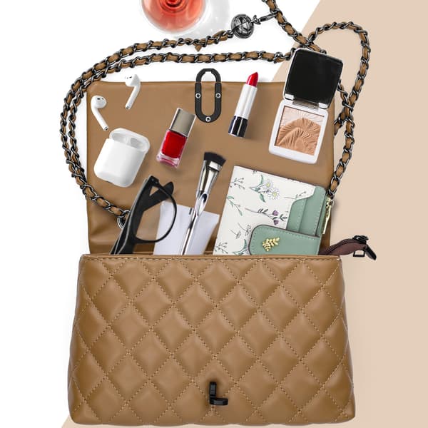 Små dametasker, quiltede crossbody-tasker, damemode skuldertasker, quiltede tasker, dame