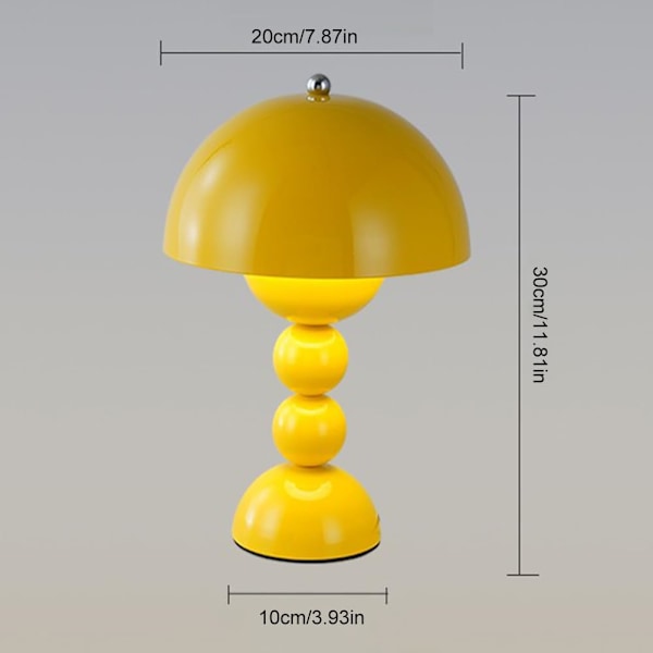 Sopplampe, nattlampe, LED-lys, oppladbar, ensfarget lys, minimalistisk lampe for romdekorasjon (gul [energiklasse D]) yellow