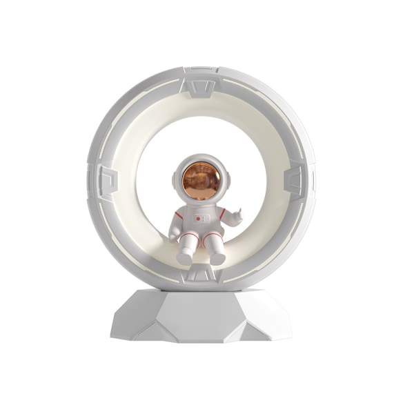 Astronaut rum natlampe, koldt og varmt lys genopladelig dæmpbar touch natlampe, velegnet til soveværelse sengebord stue skrivebord (hvid) White