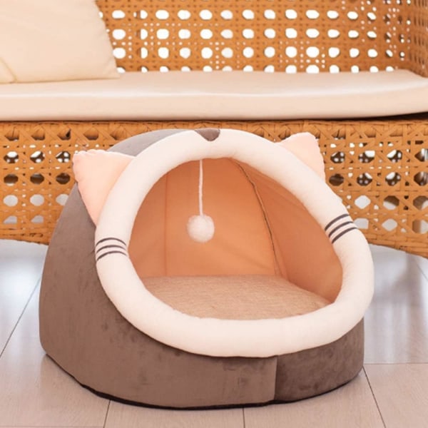 t Cave Bed, Ultra Soft Fleece Cat Igloo Bed Cuddly Kitty Puppy Hideout Sleeping Bag Kitten Removable & Washable Cosy Tent Small Dog Cuddle Burrow Ne