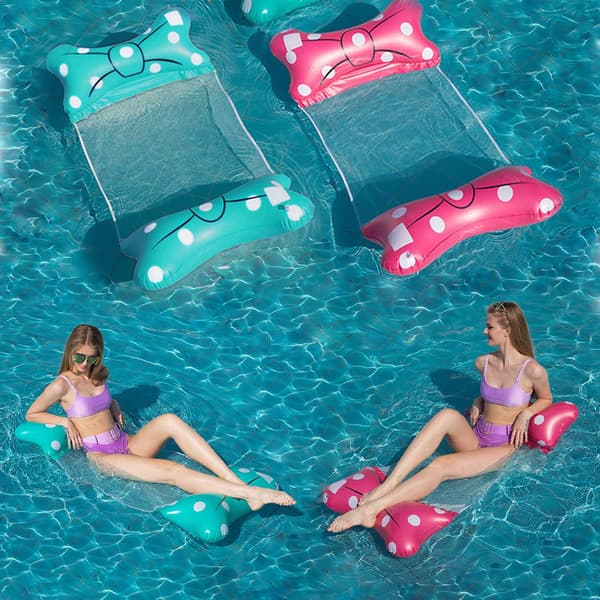 2-pack pool uppblåsbara, 4-i-1 simbassäng hängmatta vatten hängmatta