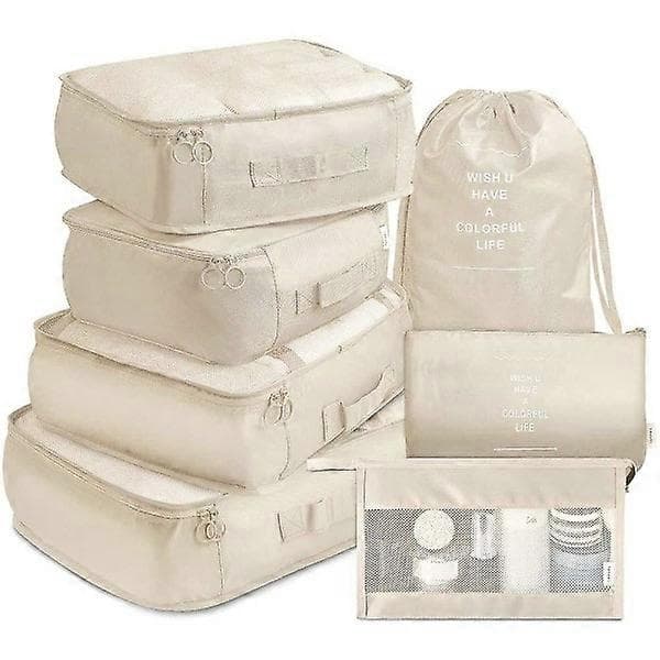 Packningskuber Rese Bagage Packningsorganisatörer Necessär Set (7 st)