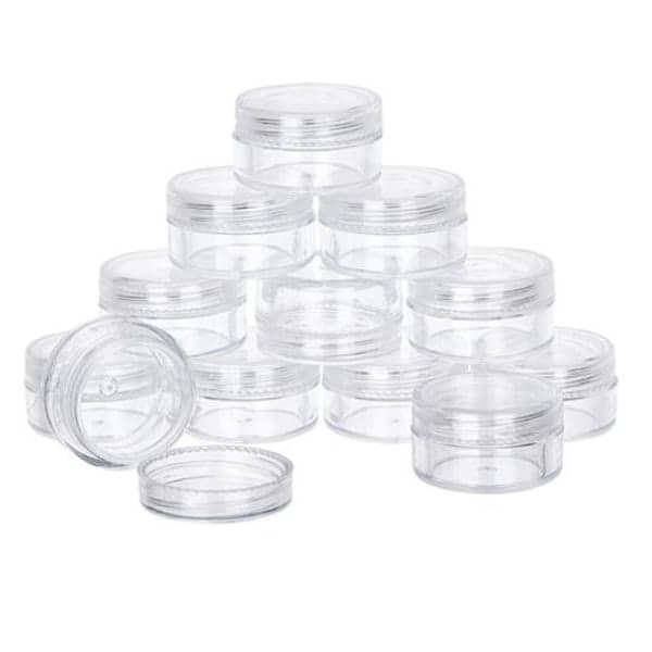 10 stk. oppbevaringskrukker - 10ml Transparent