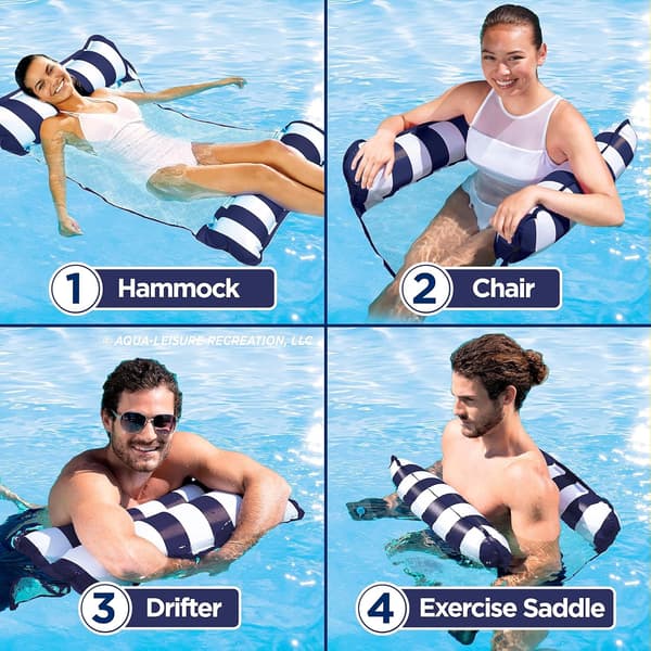 4-i-1 Monterey Hængekøje Pool Float & Vandhængekøje – Alsidig, Oppustelig Pool Float til Voksne