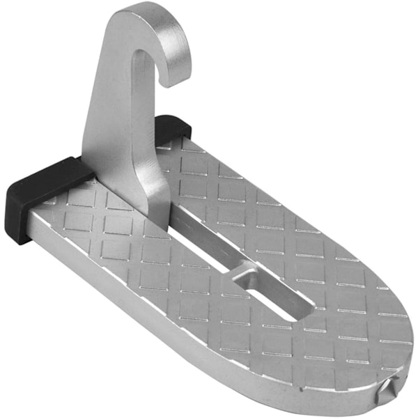 rstep Fotsteg Fällbar Stege U-formad Krokh Pedal Enkel Tillgång till Taket med Säkerhetshammarfunktion Biltillbehör för SUV, RV, Off-Road-fordon Silver