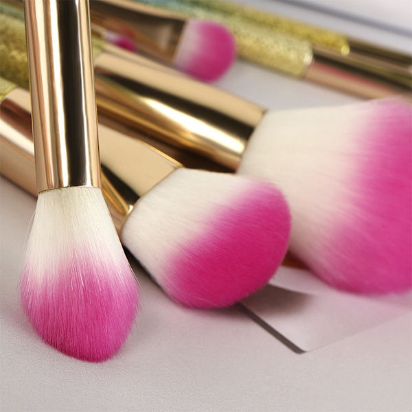10-pack Makeup Brush Set, Advanced Synthetic Professional Makeup Brush, Rainbow Matte Texture Brush Handle