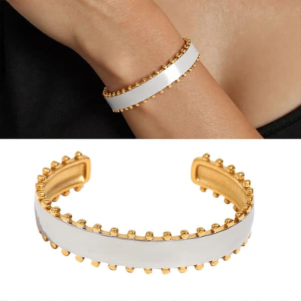 Rustfri stålringe øreringe med guldkant vandtætte smykker mode ørestikker til alsidig brug Stud earrings