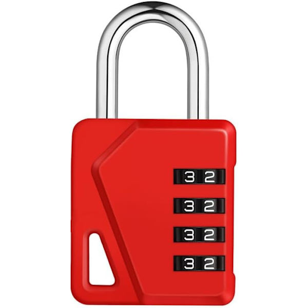 Skåp hänglås med kod, 4-siffrigt kombinationshänglås med DIY-namnskyltar för gym, skolskåp, verktygslåda, förvaringsbox, kodhänglås utomhus 1p,new Red 1P