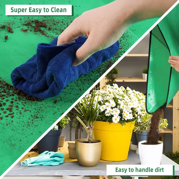 Repotting Mat for Indoor Plant Repotting and Mess Control, Thickened Waterproof Potting Tray, Foldable Succulent Potting Mat