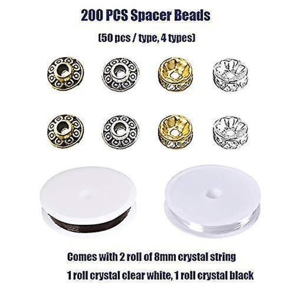 Lava Bead Kit 600 st stenpärlor kit set för eteriska