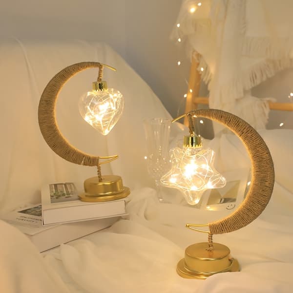 1. sett, LED bordlampe for Eid, Valentinsdag soverom nattlampe, LED-lys