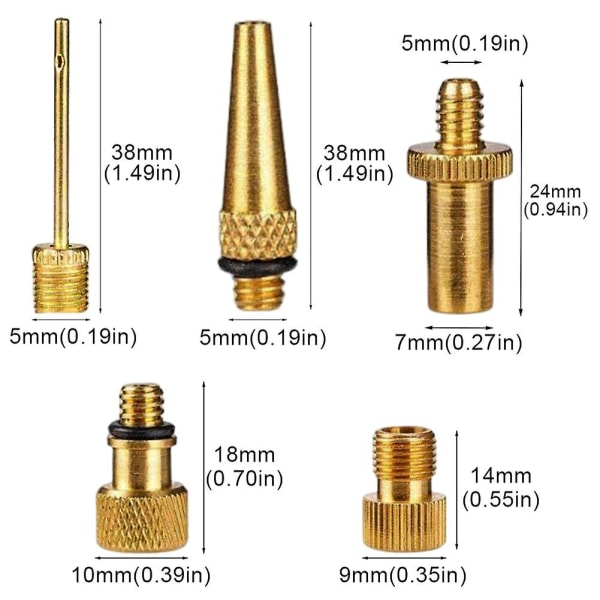 Bollar Cykling Daglig Nödvändighet Kopparmaterial Cykelpump Adapter Mountainbike