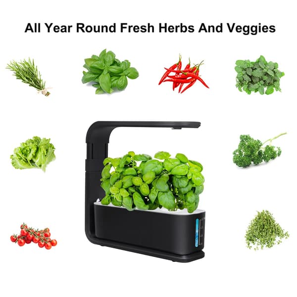 Hydroponic Growing System, Height Adjustable Herb Garden with LED, Indoor Growing System, Indoor Garden Sprouting Kit (3 Holes)