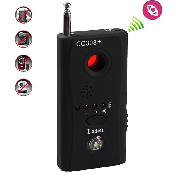Kameran piilohaku, vakoiluvirheiden tunnistus Cc308 Mini Wireless Signal Spyfinder (x)