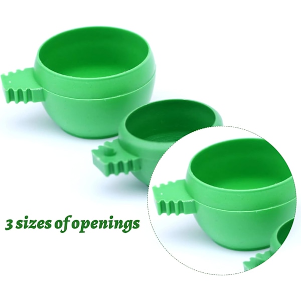 Foderautomat, 3 stk. Mini plast papegøje mad vand skål foderautomater fuglebur kopper fodring holder til undulater, kakaduer, duer