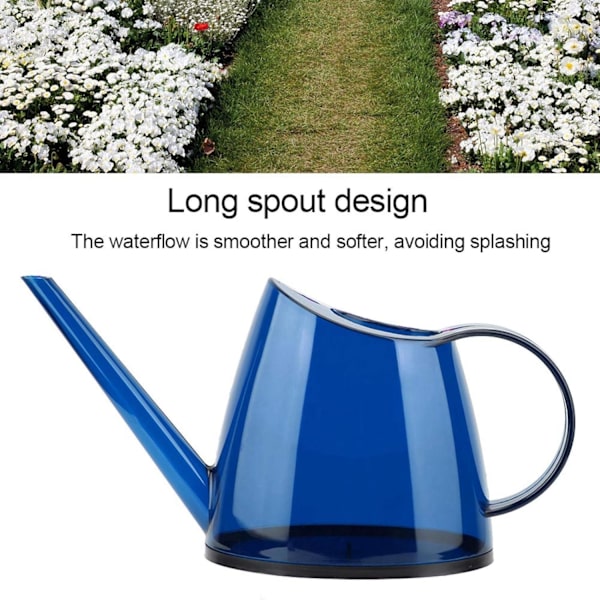 1,2L Vattenkanna, Inomhus Vattenkanna för Krukväxter, Växt Vattenkanna med Lång Pip Liten Inomhus Vattenkanna Transparent för Trädgård Blommor, 6,8× Blue
