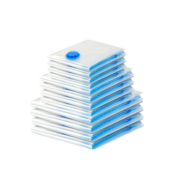 Vakuumopbevaringsposer til dyner, 12 stk. pladsbesparende vakuumopbevaringsposer (4 ekstra store, 4 store, 4 små) Genanvendelige sugeposer til opbevaring Transparent 4XL+4L+4S