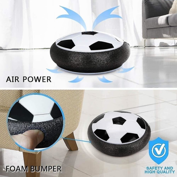 18 cm Air Power Fotboll, Hover Power Ball inomhus fotboll, perfekt för att spela inomhus utan att skada möbler eller väggar