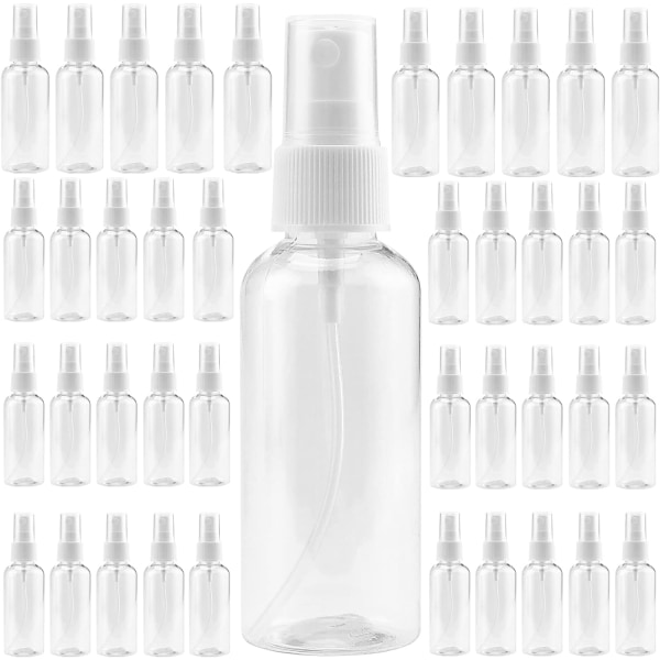 40-pack 100 ml genomskinliga sprayflaskor, findimma plastsprayflaska