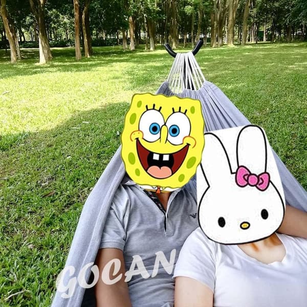 Large Canvas Hammock 220x100cm Total Length 275cm Load 120kg Cotton Hammock