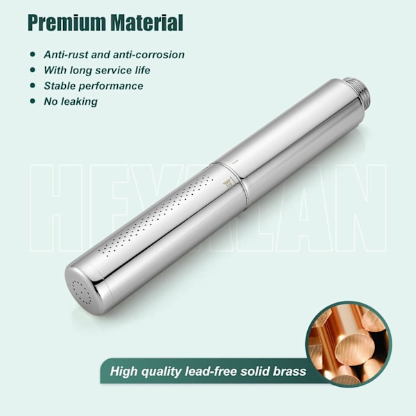 Handhållen dusch Handhållen duschspray Badrum duschstav Högtryckslyx Handdusch Mässing Högflödes handduschhuvud, Dubbla funktioner Polished Chrome Dual Functions Style