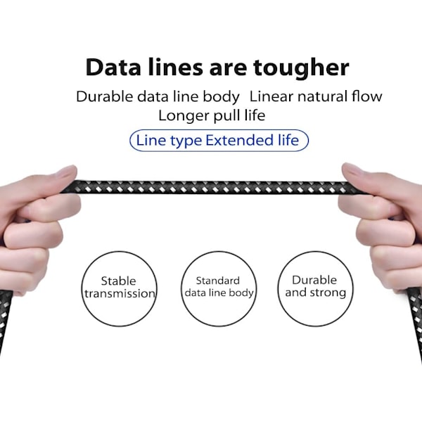 iPhone-laddningskabel Lightning-kabel 3-pack 3FT/1M Nylonflätad snabbladdning och synkronisering iPhone-kabel kompatibel med iPhone13 12 11 Pro Max XS XR X 8 3Pack 3FT Black&Silver