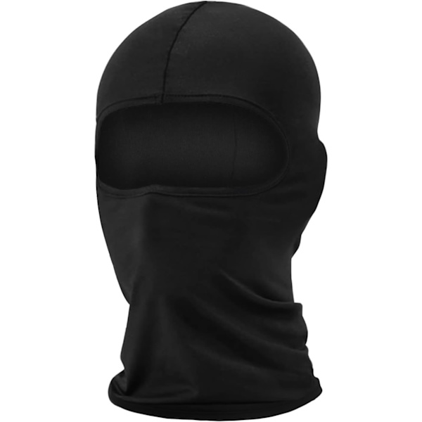 Balaclava-hiihtohuppu, UV-suoja miehille ja naisille, hiihtoon, lumilautailuun, moottoripyöräilyyn jne. Black One Size