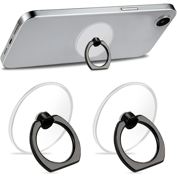 Telefonfodral Greppringar Hållare 2 ST Söt Finger Stativ Mobiltelefon Tillbehör Stativ Vikbart Roterbart Universal Enheter Stöd Enhandsgrepp Transparent 549003_2_NSXjeeYTz