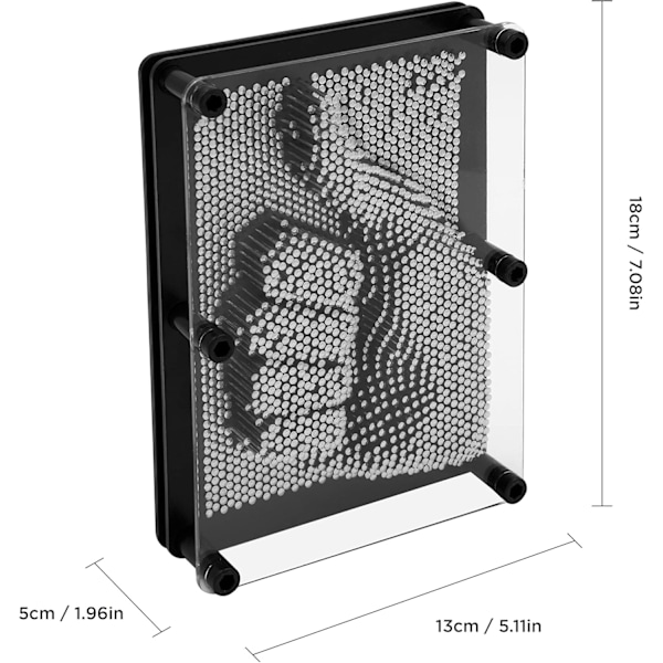 50350 Metal Pin Art Impression Legetøj/Ideel til Hjemmet og Kontoret/Nyhedssjov Gave / 3D Sjov Skrivebords Skulptur Gadget/Klassisk Retro Spil / 18cm x 13cm Metal