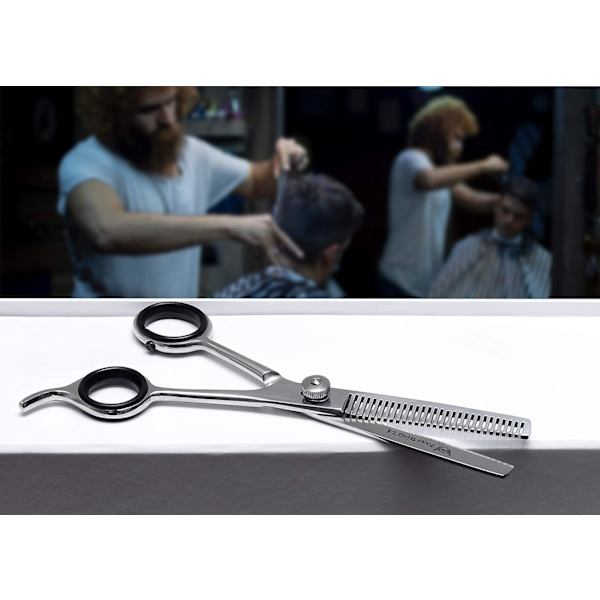 Tunnande saxar för hår 6,5 tum Frisörsaxar för hårklippning, texturering och styling - Rostfritt stål Silver 1 Count (Pack of 1)