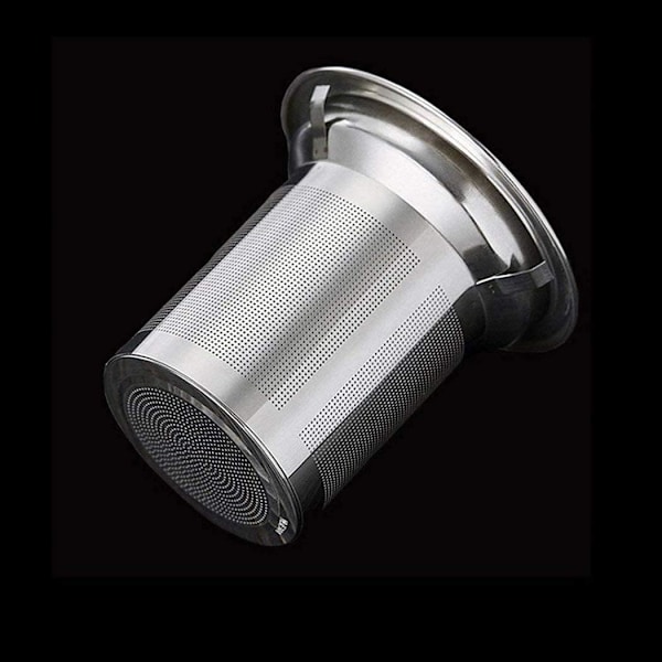 Glas tekande 350ml Tekande til én person med varmebestandig rustfrit stål si Perfekt til te og kaffe Transparent 350ML