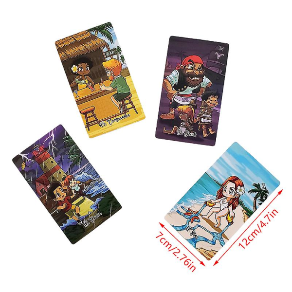 12*7cm Sommerferie Tarotkort Familiefest Brettspill Spådom Med Manual