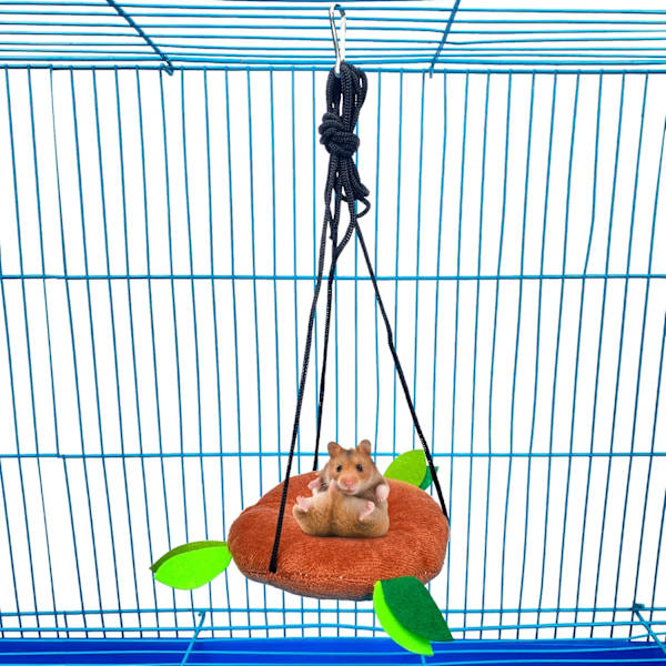 5-pack Hamsterhängmatta Rått Hängsäng Hus Marsvin Bo Bur Leksak Tillbehör Skogsmönster Bur Leksaker Tillbehör Blad Hängande Tunnel och Sw