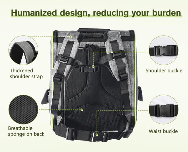 Cat Carrier Dog Backpack Expandable, Portable Breathable Backpack, Fold-Out Back More Space Fantastic