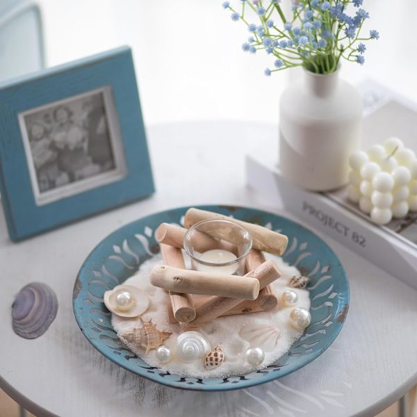 Rustik Trä Tealight Ljusstake Set om 2 med Glaskopp Flytved Votive Tealight Hållare för Bondgård Bröllop Centerpieces Vardagsrum C