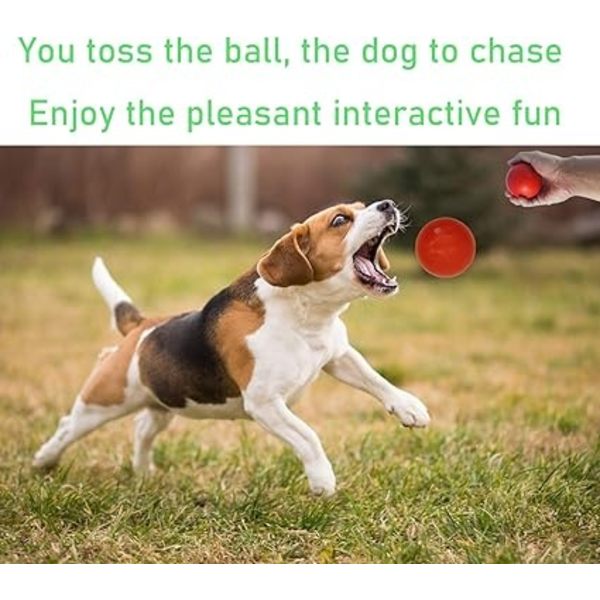 Dog Training Accessories, Pure Natural Rubber Solid Rubber Bouncing Ball, 7CM, Red