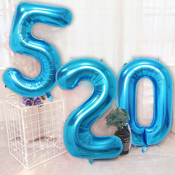 40-tums nummerballong, blå heliumfolieballong 0 1 2 3 4 5 6 7 8 9 stora nummerballonger, åldersballonger födelsedagsfest, romantiska tillfällen, vi Blue #9