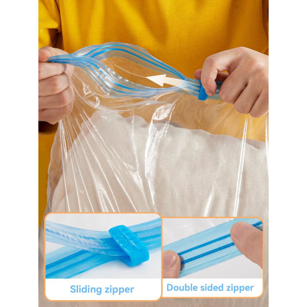 Vakuumopbevaringsposer til dyner, 12 stk. pladsbesparende vakuumopbevaringsposer (4 ekstra store, 4 store, 4 små) Genanvendelige sugeposer til opbevaring Transparent 4XL+4L+4S