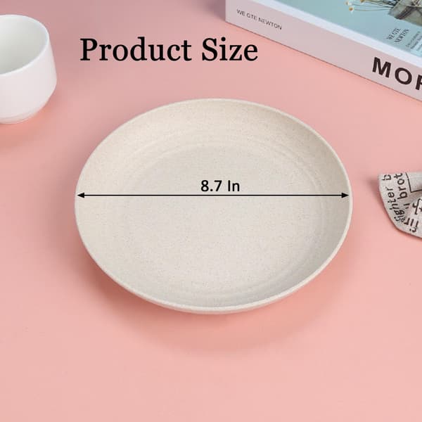 Okrossbara Tallrikar, Återanvändbara Plasttallrikar, 23 cm