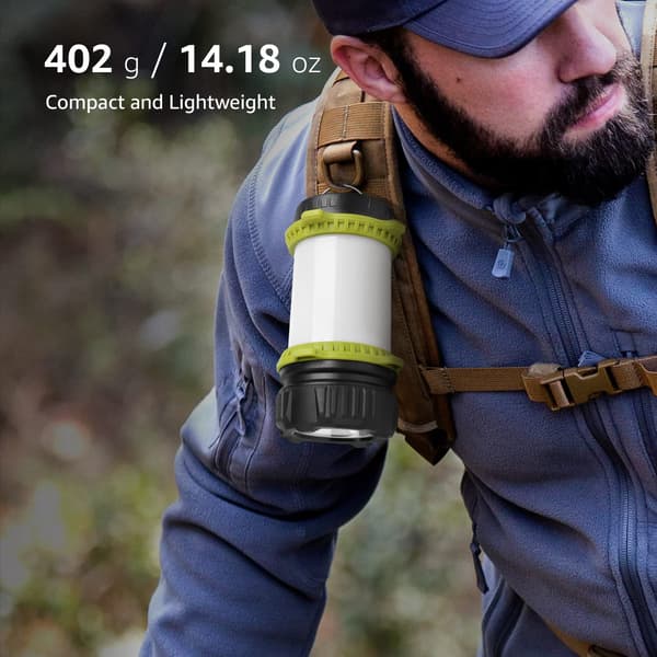Camping Lights Rechargeable, Bright LED Flashlights Rechargeable, Dimmable 5 Modes Camping Flashlight Lantern with Power Bank, Rechargeable Lantern