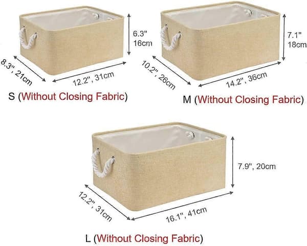 Foldbar Opbevaringsboks (Beige)