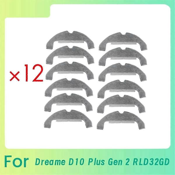 12 st Städtrasor för D10 Plus Gen 2 RLD32GD Robotdammsugare Reservdelar js