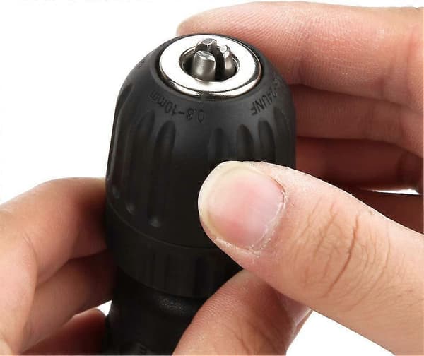 Vinkelboremaskine Tilbehør - 3/8\" 90Drill Adapter til 9,5 mm Rund Skaft Nøglefri Patron