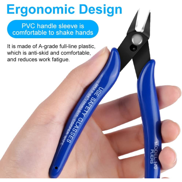 1 st Wire Cutter, Fjäderbelastade Sidoklippare Flush Cutters, Diagonal Cutters Precision Sidoklippare, Diagonal Tång i CRV-stål, Tungt #2 1PC #2 1PC