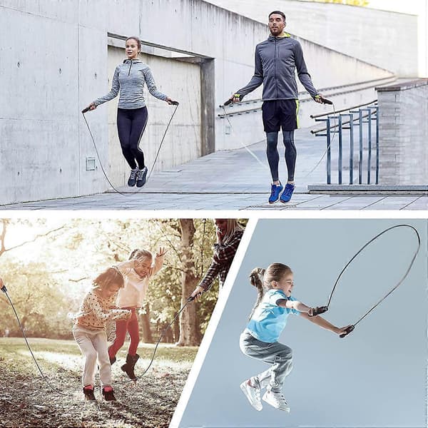 Hopprep, justerbart snabbt hopprep för barn och vuxna, stålkullager, halkfritt skumgrepp, sport, boxning - 3M